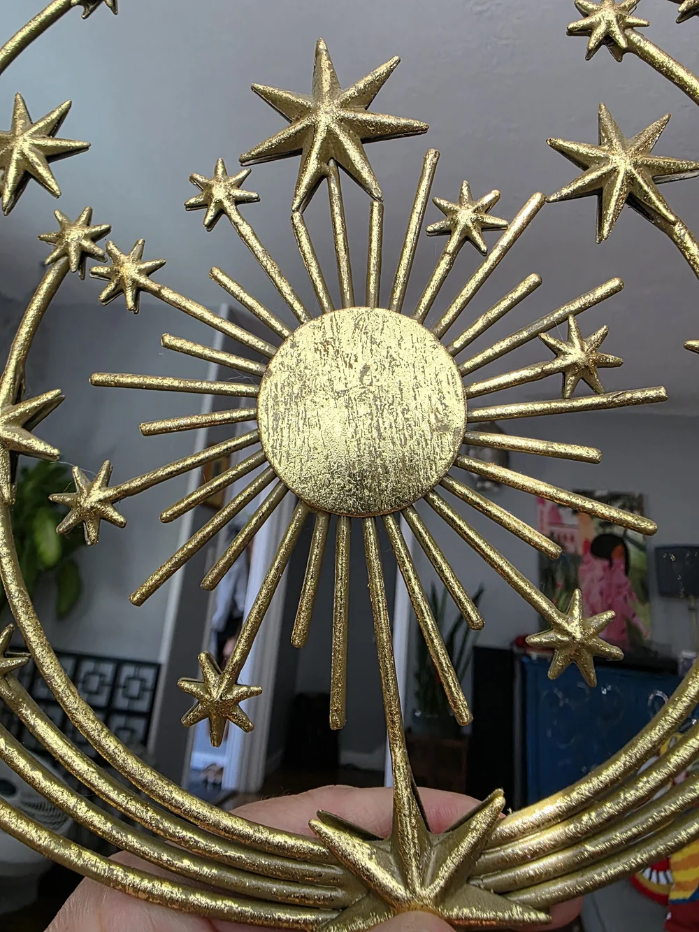 Anthropologie Hedy Tree Topper Stars Gold Celestial Starry Night Galaxy